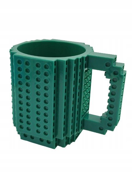 Jawi Kubek klockowy zielony Kubek na klocki Alfabet 500ml