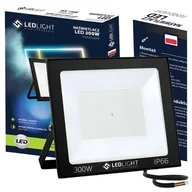 Lampy ogrodowe - SuperLED Halogen Led 300W Lampa Reflektor 6500 Slim  - miniaturka - grafika 1