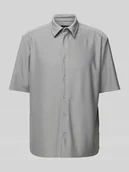 Koszule męskie - Koszula casualowa o kroju relaxed fit z drobnym prążkowaniem model ‘BOYY LIFE’ - miniaturka - grafika 1