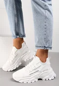 Sneakersy damskie - Białe Sneakersy Kharena - miniaturka - grafika 1