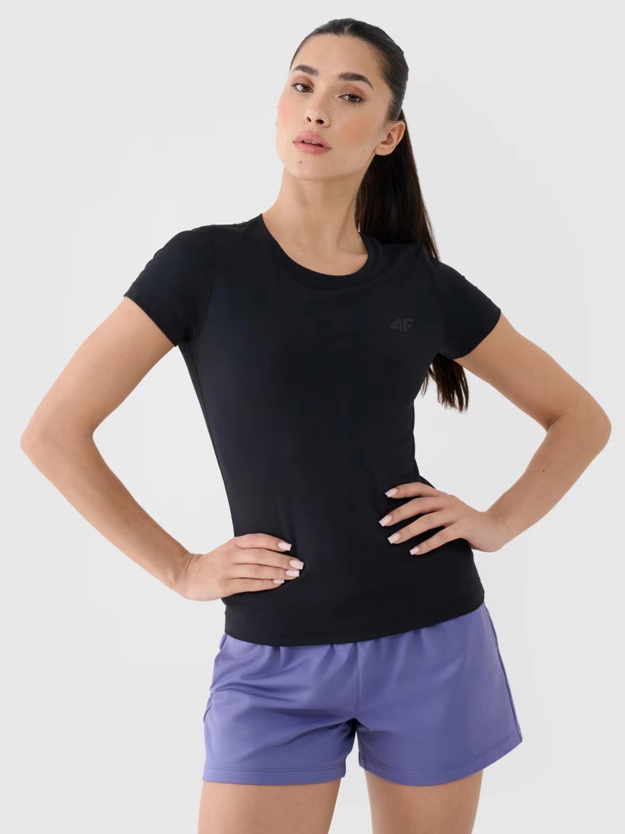 Koszulka treningowa szybkoschnąca damska 4F 4FWMM00TFTSF1828-20S Czarny M