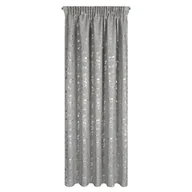 Zasłony - Zasłona 140x270 Ines srebrna styl eko gotowa na taśmie - miniaturka - grafika 1