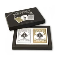 Gry karciane - Bicycle Prestige Line, zestaw kart do gry Poker Back 2, złote i srebrne - gra - miniaturka - grafika 1