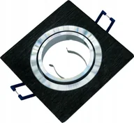 Oprawy, klosze i abażury - Lampa oprawa oczko podtynkowa ruchoma szczotkowany czarny kwadrat Idealed - miniaturka - grafika 1