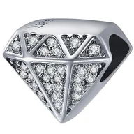 Wisiorki - CHARMS DIAMENT srebro 925 koralik zawieszka S925 - miniaturka - grafika 1
