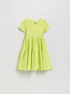 Sukienki i spódniczki dla dziewczynek - Reserved - Sukienka z wycięciem na plecach - zielony - miniaturka - grafika 1
