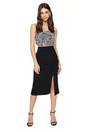 Spódnice - Trendyol FeMan Spódnica ołówkowa Regular Fit Spódnica dzianinowa, czarna, XL, Czarny, XL - miniaturka - grafika 1
