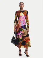 Sukienki - Desigual Sukienka codzienna Petals Lacroix 24WWVW18 Kolorowy Regular Fit - miniaturka - grafika 1