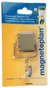 MAGNETOPLAN Wieszak magnetyczny z ruchomym haczykiem 1.5 kg 16667 - Akcesoria do tablic - miniaturka - grafika 1
