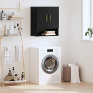 Szafki łazienkowe - vidaXL Szafka ścienna Montowane na ścianie Czarny dąb 60 x 31 x 70 cm - miniaturka - grafika 1