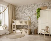 Łóżka dla dzieci i młodzieży - Łóżko domek piętrowy LISA kolor sosna - 80x160 - DREWNO - Sosna - miniaturka - grafika 1