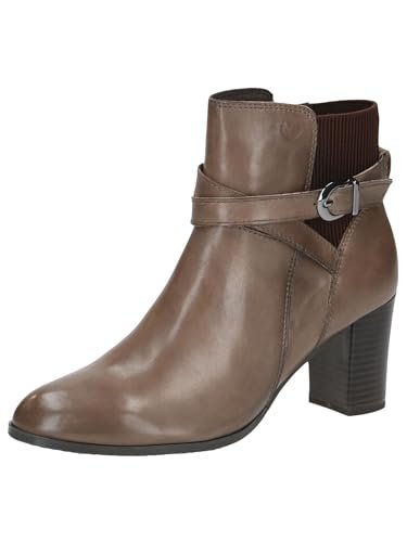 CAPRICE Damskie botki na obcasie 9-25355-43, Taupe Nappa, 41 EU
