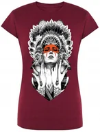Koszulki i topy damskie - Kobieta Indianin T-shirt Modny Nadruk Rozm.S - miniaturka - grafika 1