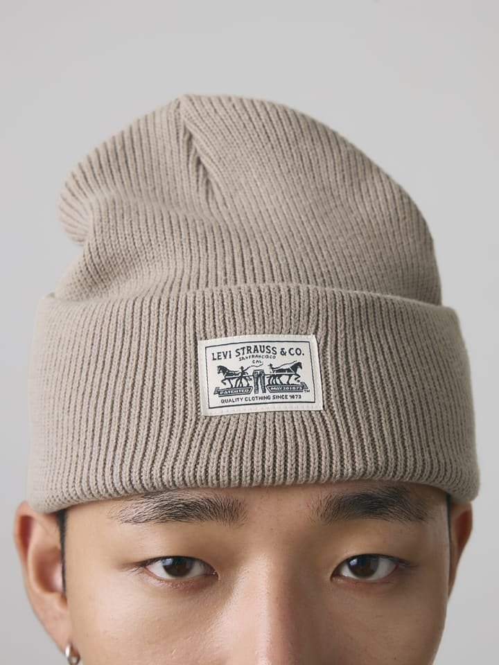 Levi's Czapka beanie w kolorze szarobrązowym
