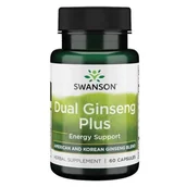 Układ nerwowy - Swanson Health Products Swanson Dual Ginseng Plus 60 kapsułek - miniaturka - grafika 1