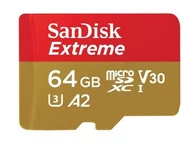 Karty pamięci - SANDISK Extreme SDSQXA2-064G-GN6MA, microSDXC, 64 GB + adapter - miniaturka - grafika 1