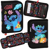 Piórniki - DISNEY Stitch ALOHA Piórnik DWUKLAPOWY bez wyposażenia, ROZKŁADANY piórnik szkolny dla dziewczynki - miniaturka - grafika 1