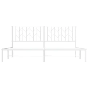 Metalowa rama łóżka z wezgłowiem, biała, 180x200 cm Lumarko! - Łóżka - miniaturka - grafika 6