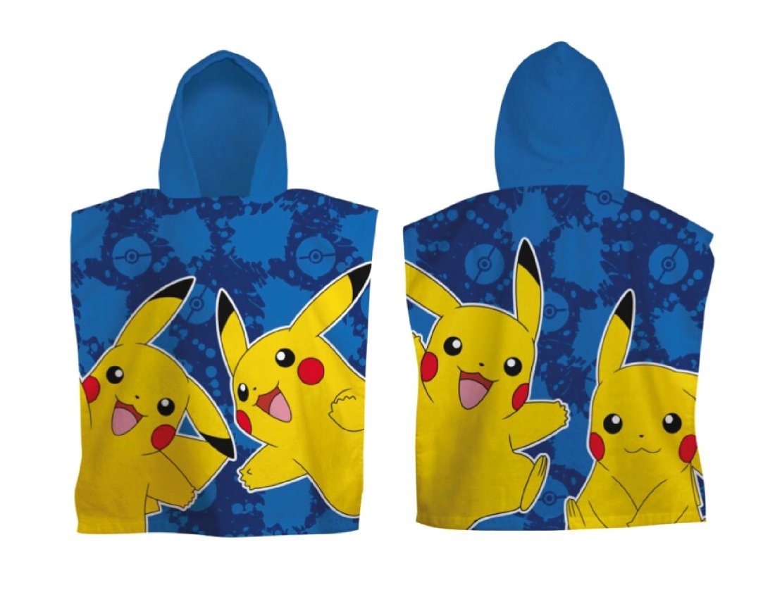 Poncho Pokemon ręcznik z kapturem na basen 50x100 cm bawełna 100%