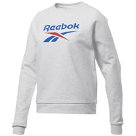 Bluzy damskie - Bluza Damska Reebok Classic Big Vector Crew Ft Szara Ft6225-L - miniaturka - grafika 1