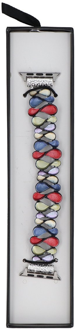 GlacierX Nowa bransoleta do smartwatcha GlacierX Gleam Bow Stretch Bracelet Dusky Jewel do Apple Watch 38/40/41mm Wielokolorowa