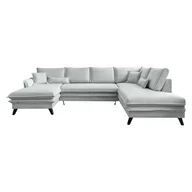 Narożniki - Jasnoszara rozkładana sofa w kształcie litery "U" Miuform Charming Charlie, prawostronna - miniaturka - grafika 1