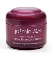 Kremy do twarzy - Ziaja Jaśminowa, krem przeciw zmarszczkom na noc 50+, 50 ml - miniaturka - grafika 1