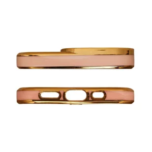 Fashion Case etui do iPhone 12 Pro żelowy pokrowiec ze złotą ramką złoty - Etui i futerały do telefonów - miniaturka - grafika 2