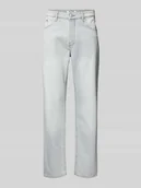 Spodnie męskie - Jeansy o kroju straight fit z czystej bawełny model 'EDGE' - miniaturka - grafika 1