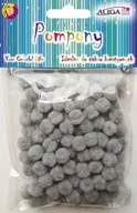 Prace ręczne dla dzieci - Pompony dekoracyjne Aliga Szare 1cm 120szt POM-311 - miniaturka - grafika 1