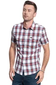 Koszule męskie - LEE LEE WESTERN SS SHIRT BRIGHT RED L641IDEF 112115324 - Lee - miniaturka - grafika 1