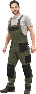 SPODNIE OCHRONNE OGRODNICZKI LHOLLMAN LH-FMN-B; KHAKI-CZARNO-SZARY - Odzież robocza - miniaturka - grafika 1