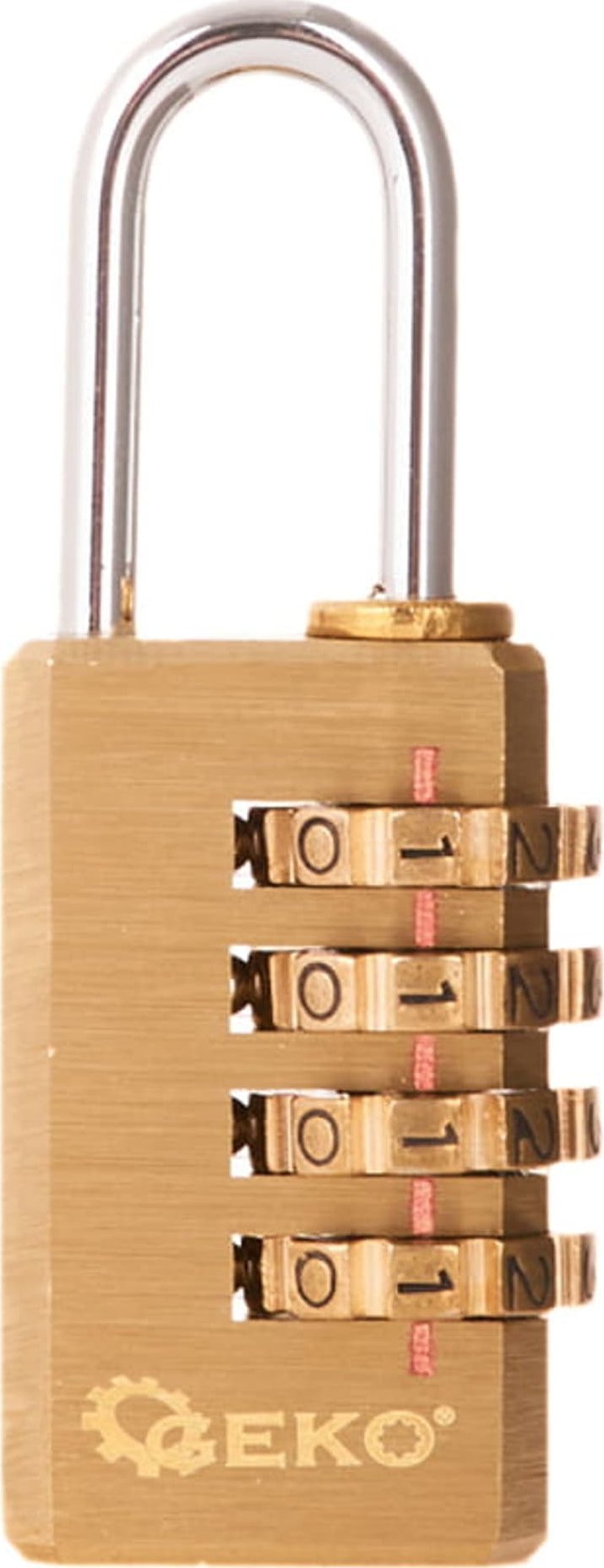 Geko Kłódka mosiężna na szyfr 21mm 4 cyfry 12/144