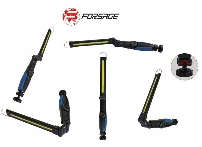 Forsage Lampa LED akumulatorowa 5W COB,450Lumen,3.7V,2000mAh, USB