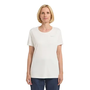 Damski T-shirt Jack Wolfskin TECH T W Stark White - XS - Koszulki i topy damskie - miniaturka - grafika 1