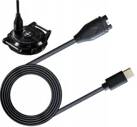 Akcesoria do smartwatchy - Qiktech Kabel Ładowarka Usb-C Do Garmin Fenix 5 5X 6X Venu 2 3 2S 3S Forerunner 165 (Czarny) - miniaturka - grafika 1