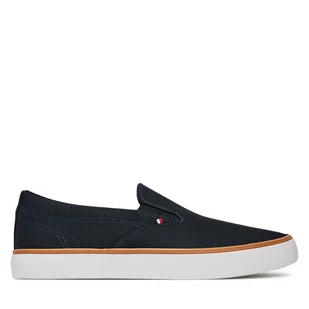 Tenisówki Tommy Hilfiger Th Hi Vulc Core Low Ii Slipon FM0FM05514 Granatowy - Trampki męskie - miniaturka - grafika 1