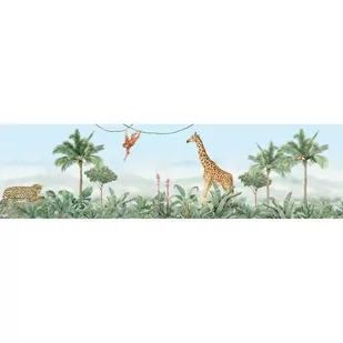 Dekoracyjny pas samoprzylepny Jungle, 500 x 9,7 cm - Wyposażenie pokoiku dziecięcego - miniaturka - grafika 1