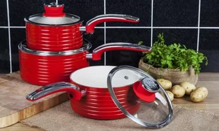 Swan produktu 3-częściowy zestaw garnków retro SWPS3020RN - Zestawy garnków i patelni - miniaturka - grafika 2