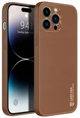 Etui i futerały do telefonów - Dux Ducis Yolo etui iPhone 14 Pro elegancki pokrowiec ze skóry ekologicznej brązowy - miniaturka - grafika 1
