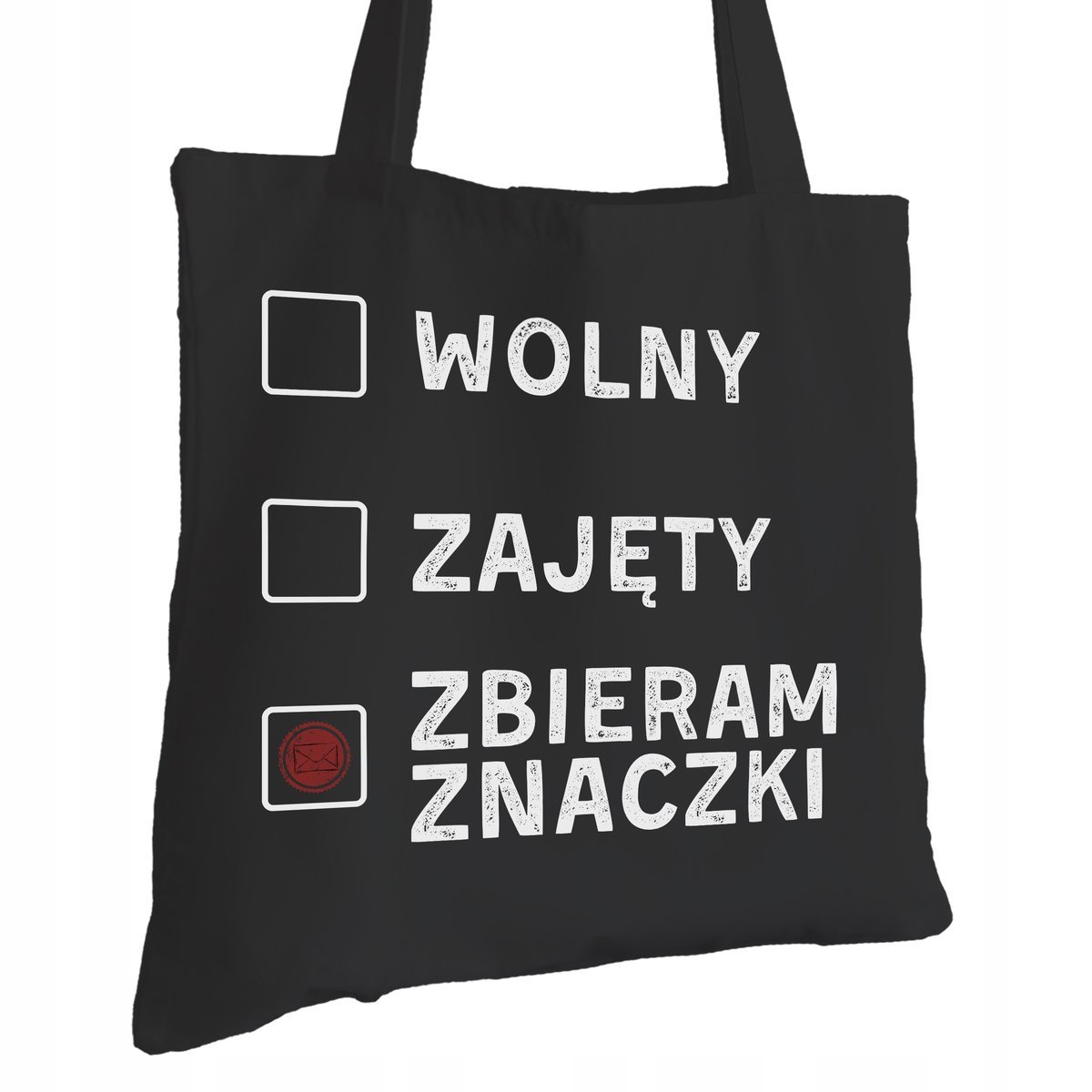 Torba Bawełniana dla Filatelisty Czarna Prezent ekologiczna Trwały Nadruk