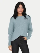 Swetry damskie - ONLY Sweter 15168705 Niebieski Regular Fit - miniaturka - grafika 1