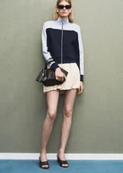 Spódnice - MANGO - Bufiasta spódnica z efektem marszczenia beżowy - 34 - Kobieta - miniaturka - grafika 1