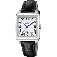 Zegarki damskie - Festina Classic Bracelet 20682/3 Zegarek Damski srebrny z kwadratową kopertą na czarnym pasku - miniaturka - grafika 1