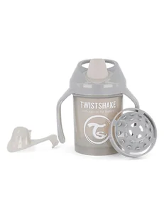 Twistshake Butelka w kolorze jasnoszarym do nauki picia - 230 ml - Butelki dla niemowląt - miniaturka - grafika 1