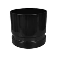 Donice - Cermax Doniczka metalowa Woodlog śr.21 cm czarna - miniaturka - grafika 1