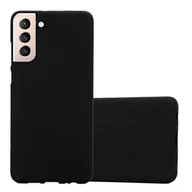 Etui i futerały do telefonów - Etui Pokrowiec Do Samsung Galaxy S21 PLUS Obudowa w FROST CZARNY TPU Silikon Case Cover Ochronny Plecki Cadorabo - miniaturka - grafika 1