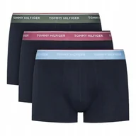 Majtki męskie - TOMMY HILFIGER BOKSERKI MĘSKIE MAJTKI TRUNK 3P GRANATOWE r. M - miniaturka - grafika 1