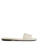 Klapki i japonki damskie - Calvin Klein Klapki Flat Slide Jacq HW0HW02388 Écru - miniaturka - grafika 1