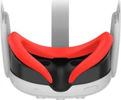 Akcesoria VR - Vortex Virtual Reality Silikonowa ochronka na twarz do Meta Quest 3 Czerwona - miniaturka - grafika 1